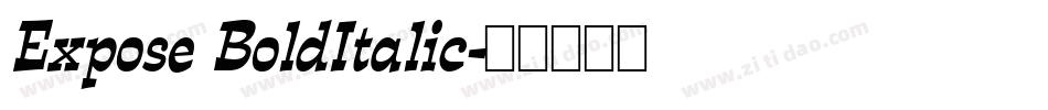 Expose BoldItalic字体转换